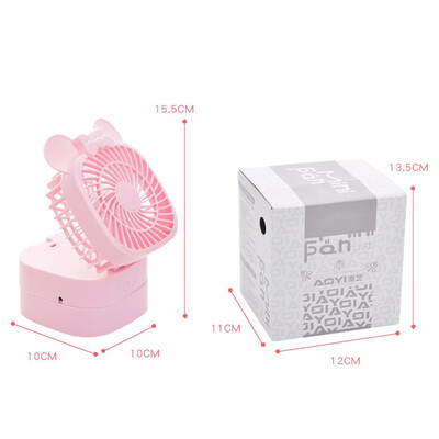 

New USB charging moving head fan Mini creative office household electric fan Strong wind silent fan