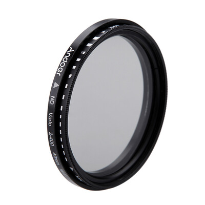 

Andoer 49mm ND Fader Neutral Density Adjustable ND2 to ND400 Variable Filter for Canon Nikon DSLR Camera