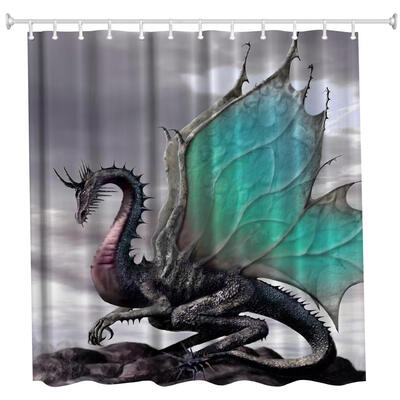 

The Dragon Polyester Shower Curtain Bathroom Curtain High Definition 3D Printing Water-Proof