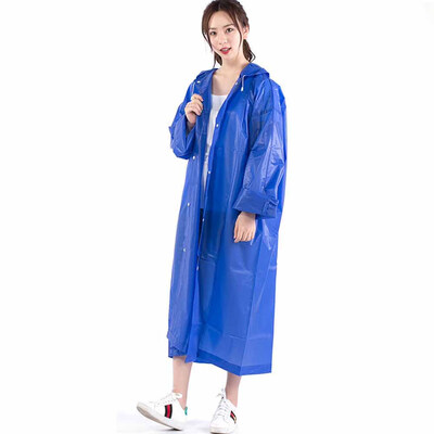 

Reusable Portable Raincoats for Adults EVA Travel Camping Walking Rain Jackets Breathable Rainwear with Hood Sleeves