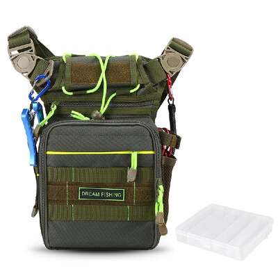 

Outdoor Multifunctional Fishing Tackle Bag Chest Pack Thigh Bag with Utility Case Box
