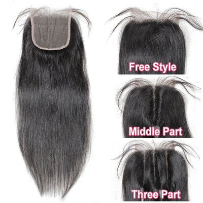 

Lace top closure 44" Straight Hair Human hair medium brown Swiss lace