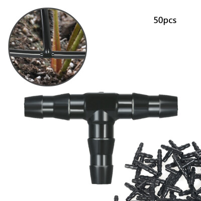 

50pcs Sets Tee Joint Hose Connectors Irrigation Barbed Water Pipe Watering System