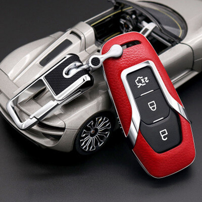 

Car Accessories Top Layer Leather Car Key Case Keychain For Ford 15-17 EDGE13-16 new Mondeo 20L16-17 Explorer 23 T
