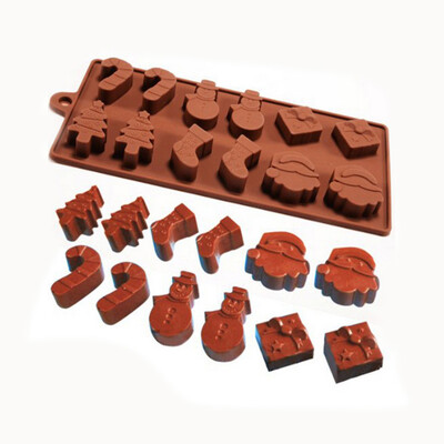 

Silicone Cake Chocolate Mold Christmas Tree Wand Sock Snowman DIY