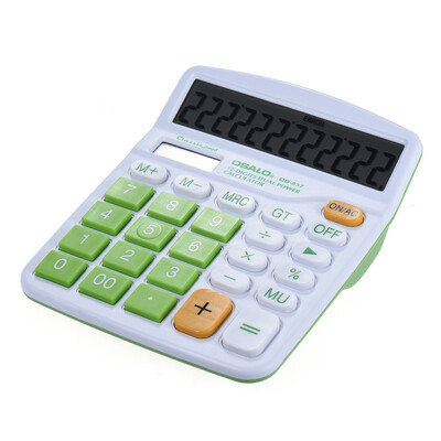 

Handheld Colorful Standard Function Desktop Electronic Calculator Solar&Battery Dual Powered 12 Digits Orange