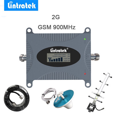 

Lintratek 900Mhz GSM Signal Booster Cellular 2g 3g Cellphone Signal Repeater gsm umts 900 65dB Amplifier LCD Display Full Kit25