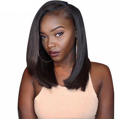 

Glueless Bob Wig Brazilian Straight Short Lace Front Human Hair Wigs For Black Women Pre Plucked With Baby Hair Remy Hair