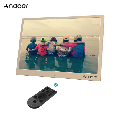 

Andoer 13inch LED Digital Photo Frame 1280 800 Resolution Support 1080P Video Random Play Aluminum Alloy with Remote Control Chr