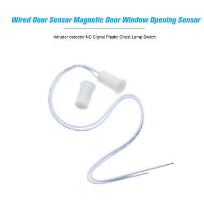 

Wired Door Sensor Magnetic Door Window Opening Sensor Intruder detector NC Signal Plastic Chest Lamp Switch