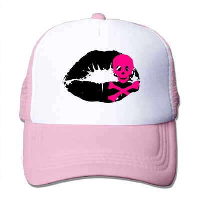 

Oiir Ooiip Kiss Skull&Crossbones Unisex Mesh Baseball Cap Dad Trucker Hats