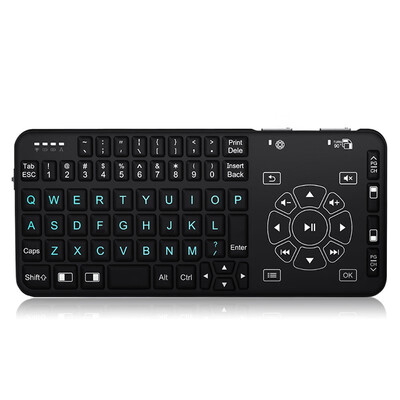 

Rii Mini i4 24GHZ Wireless Handheld Remote Multimedia Touchpad Mini QWERTY Keyboard&Touchpad Combo Support Backlight For PC