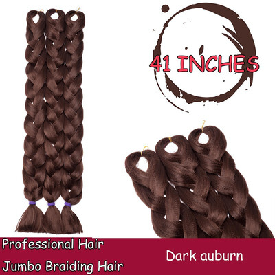 

24 Inches Braiding Hair Ombre for crochet Hair Weave with Synthetic&Twist Braiding Hair Extensions Dark black 100gpc