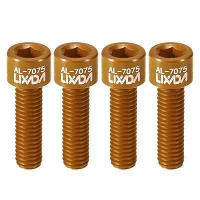 

Lixada 4pcs M517mm Bicycle Bike Stem Screws Bolts Ultralight AL7075 Aluminum Cycling Stem Fixing Screws Replacement