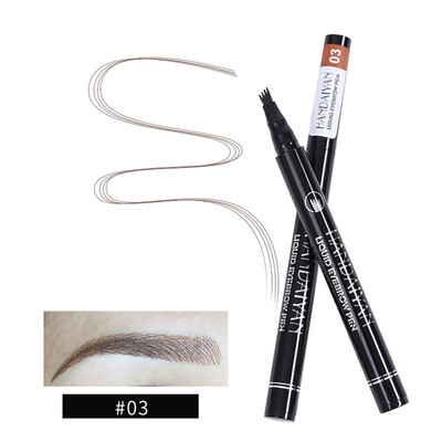 

HANDAIYAN Super Natural Four-Tooth Eyebrow Tattoo Pen Long-lasting Waterproof Sweatproof Fine Micro Carving Liquid Eyebrow Pencil