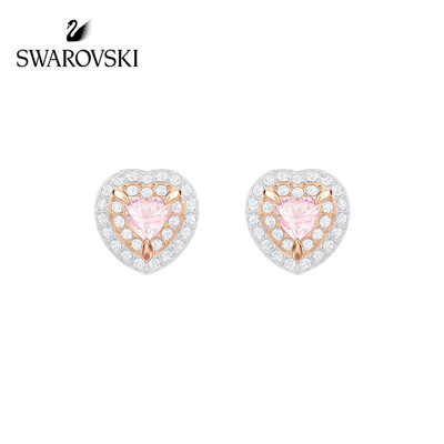 

SWAROVSKI Swarovski romantic pink heart-shaped rose gold one female earrings earrings female girlfriend gift 5446895