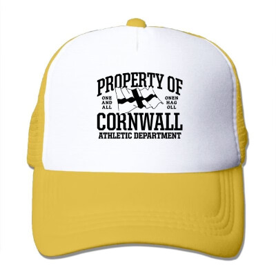 

Property of Cornwall Summer Sun Protection Mesh Cap Baseball Hat Cap Adjustable