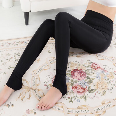 

200g autumn winter velvet thickened pearly leggings for women look thin&wear step warm pants seamless whole pants