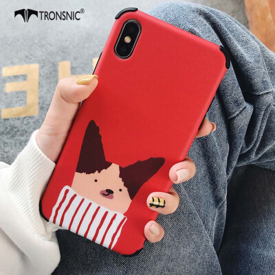 

TRONSNIC Retro Dogs Phone Case for iPhone 6 6s Plus Cases Matte Cute Cartoon Soft Cover Shockproof Capa