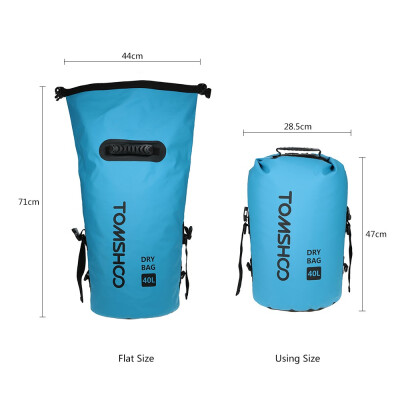 

TOMSHOO 40L Outdoor Water-Resistant Dry Bag Sack Storage Bag for Travelling Rafting Boating Kayaking Canoeing Camping Snowboarding