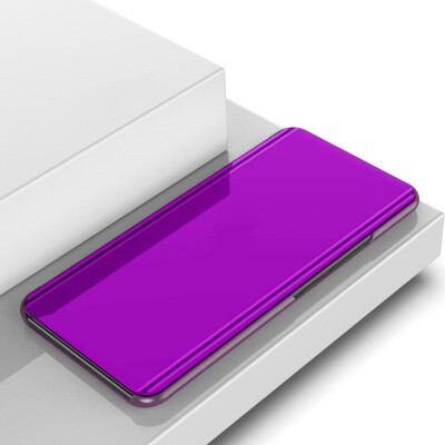

MOONCASE Millet Mi A2 Lite Red Rice 6 Pro Bracket Plated Mirror Leather Case - Purple