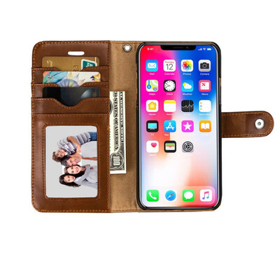 

Flip Case for iPhoneXS 8plus Multifunction Vintage Luxury Vertical PU Leather Detachable Wallet Phone Cases For iphone6 7 8plus