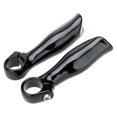 

2Pcs Cycling Mountain Bike Bicycle MTB Full Carbon Fiber Handlebar Bar End Security Grip 222mm