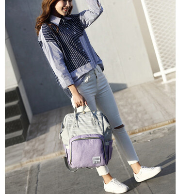 

NeillieN Mothers bag multi-functional large capacity shoulder backpack striped mummy bag travel mother&baby bag