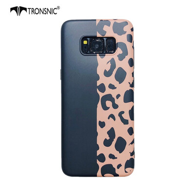 

TRONSNIC Leopard Print Phone Case for Samsung Galaxy S7 edge S8 S9 Plus Note 8 9 Blue Pink Yellow Case Matte Silicone Cover