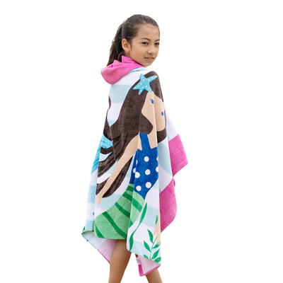 

Kids Hooded Beach Towel Blanket Cotton Super Absorbent Cute Catoon Bath Swim Pool Towel Cape Cloak Boy Girl Submarine & Crocodile