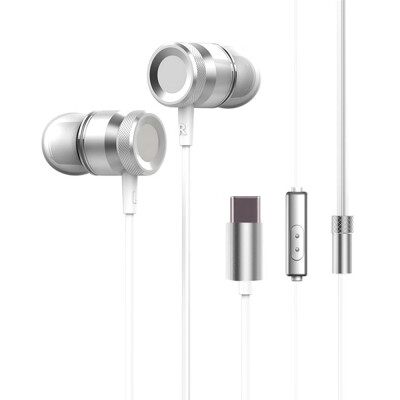 

USB Type-C In-Ear Wired Metal Earphone Headset USB-C Earphone Earbuds In-line Control w Mic for Xiaomi 6 Note 3 MIX 2 Letv LeEco