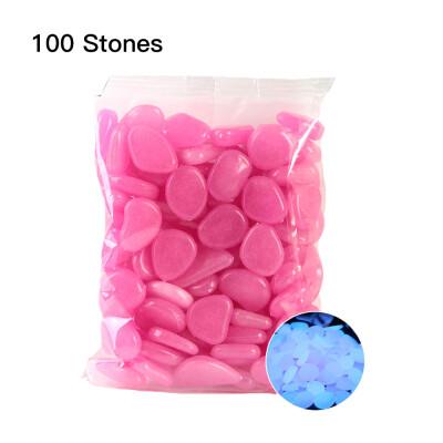 

100pcsBag Luminous Pebbles Glow in the Dark Stones Home Fish Tank Outdoor Decor Garden Walkway