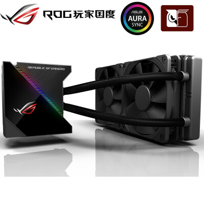 

ASUS ROG Dragon God 240 integrated CPU water cooling radiator OLED screen RGB light synchronization effect mute 360mm cold row double owl fan