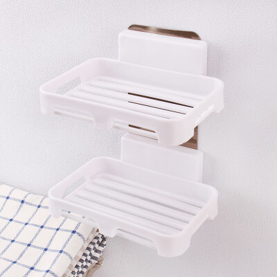 

Bethus sucker soap box drain creative wall-mounted simple bathroom soap holder soap tray double layer