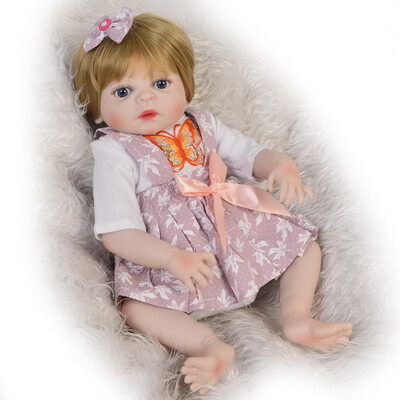 

23 Inch New Arrival Reborn Baby Boy Dolls With Real Human HaiR Can Sit And Lie Best Choice For Babies Birthday Xmas Gift