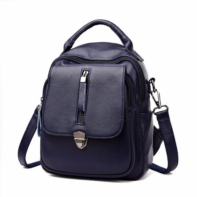 

Soft PU Leather Backpack Women Black Backpacks for Teenage Girls To School Solid Fashion Bagpack Female Zipper Travel Back Pack