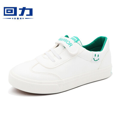 

Warrior childrens shoes girls sports shoes Velcro baby shoes casual white shoes WZ18-806F white green 30