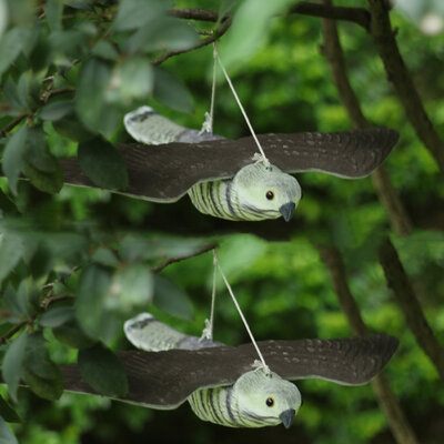 

UpperX 2 x Scarecrow falcon figurine Lure Bird repeller Garden animal statuette Exterior decoration Realistic bird