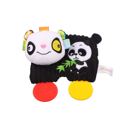 

Baby Comforter Plush Teething Toys Cartoon Animals with Magic Mirror Baby Soothing Toys Pink Cat
