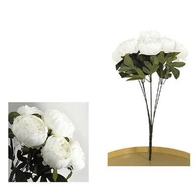 

European simulation bouquet fake flower 7 core peony wedding arrangement living room home decoration flower a generation Light