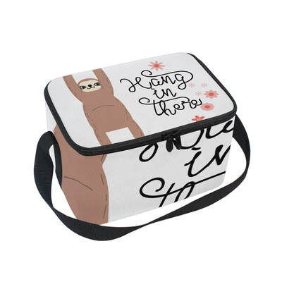 

ALAZA Lunch Box Insulated Lunch Bag Large Cooler The Sloth Hanging On Branches Tote Bag