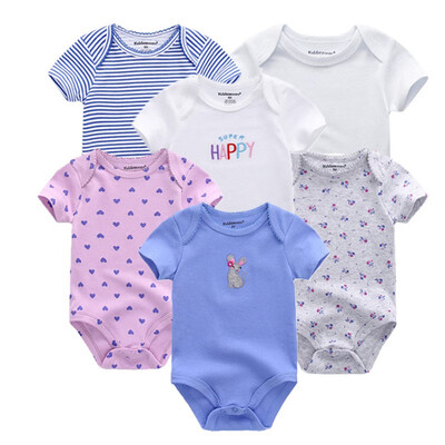 

Kiddiezoom 6PCS Baby Girls Clothes Bodysuits Cotton 0-12M Sleepwear For Babies Baby Boys Clothes Rompers Jumpsuit Infant Newborn