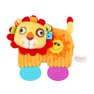 

Baby Comforter Plush Teething Toys Cartoon Animals with Magic Mirror Baby Soothing Toys Pink Cat