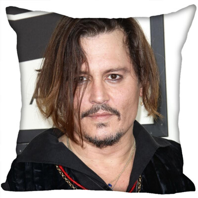 

Johnny Depp Hot Sale Pillow Case High Quality New Years Pillowcase Decorative Pillow Cover For Wedding Decorative Christmas