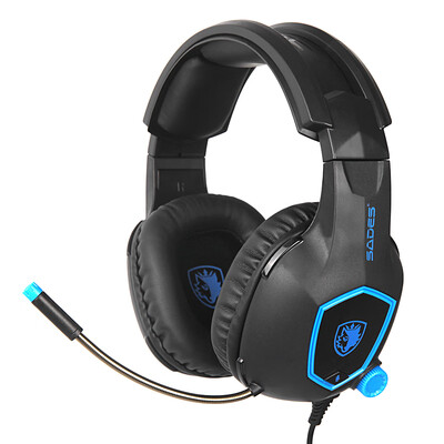 

SADES SA-818 35mm Wired Gaming Headsets Over Ear Headphones Noise Canceling Earphone with Microphone Volume Control for Laptop PS