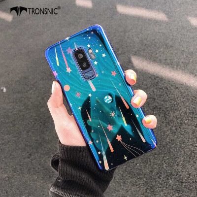 

TRONSNIC Universe Blu-ray Phone Case for Samsung Galaxy S8 S8 Plus Blue Pink Retro Case Shiny Silicon Cover