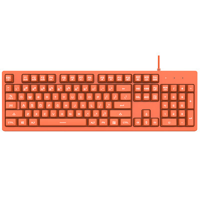 

Betta fish DOUYUCOM DKS100 orange mechanical feel game office keyboard computer notebook white backlit keyboard eat chicken keyboard