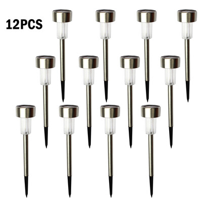 

Solar Powered LED Lights Bright White Outdoor Pathway Landscape Lights for Lawn Garden Patio Yard Walkway 12 Pack