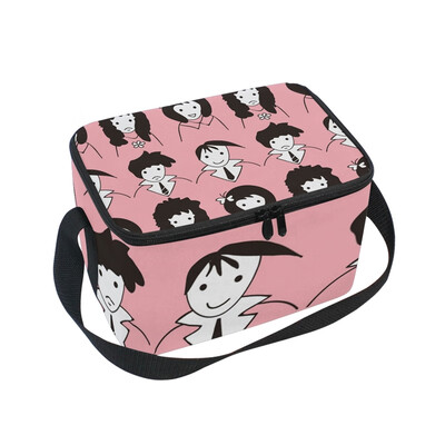 

ALAZA Insulated Lunch Box Cute Child Lunch Bag for Men Women Portable Tote Bag Cooler Bag