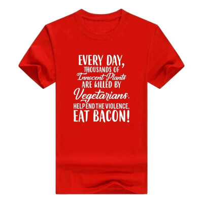 

End The Violence Eat Bacon - Funny Carnivore Save The Plants Humor T Shirt